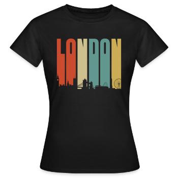 London - Frauen T-Shirt - Schwarz - Vorne - AI Model Female 172 dark (172cm)