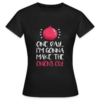 Zwiebel - Frauen T-Shirt - Schwarz - Vorne - AI Model Female 172 dark (172cm)