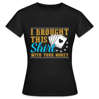 Poker Pokern Geschenk - Frauen T-Shirt - Schwarz - Vorne - AI Model Female 172 dark (172cm)