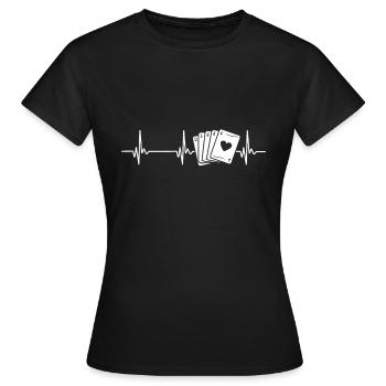 Poker Pokern Geschenk - Frauen T-Shirt - Schwarz - Vorne - AI Model Female 172 dark (172cm)