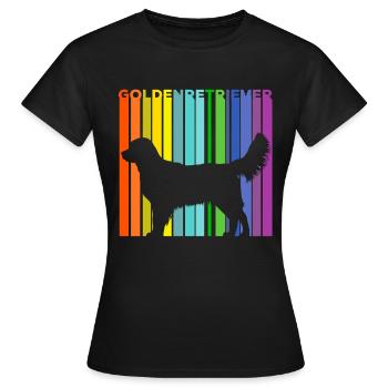 Golden retrievers - T-shirt Femme - noir - Devant - AI Model Female 172 dark (172cm)