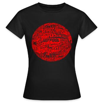 Liverpool - T-shirt Femme - noir - Devant - AI Model Female 172 dark (172cm)