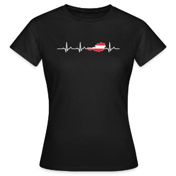 Autriche - T-shirt Femme - noir - Devant - AI Model Female 172 dark (172cm)