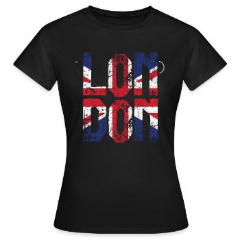 Londres - T-shirt Femme - noir - Devant - AI Model Female 172 dark (172cm)