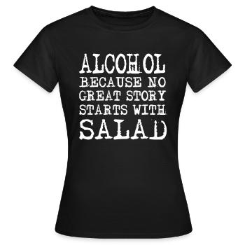 funny saying funny sayings - Women's T-Shirt - black - Front - AI Model Female 172 dark (172cm)