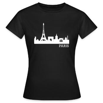 Paris - Women's T-Shirt - black - Front - AI Model Female 172 dark (172cm)