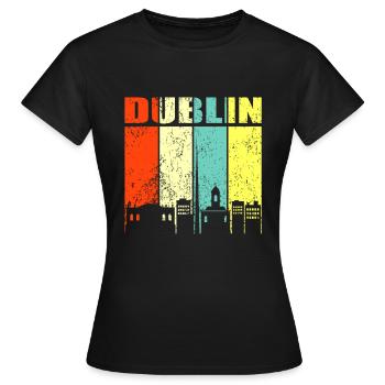 Dublin - Frauen T-Shirt - Schwarz - Vorne - AI Model Female 172 dark (172cm)