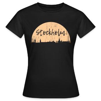 Stockholm - T-shirt Femme - noir - Devant - AI Model Female 172 dark (172cm)