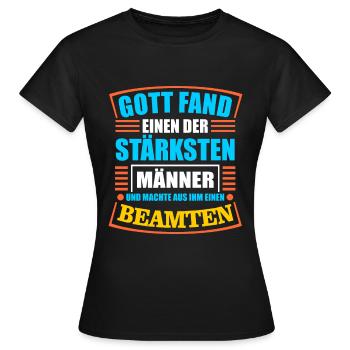 Beamter - Frauen T-Shirt - Schwarz - Vorne - AI Model Female 172 dark (172cm)