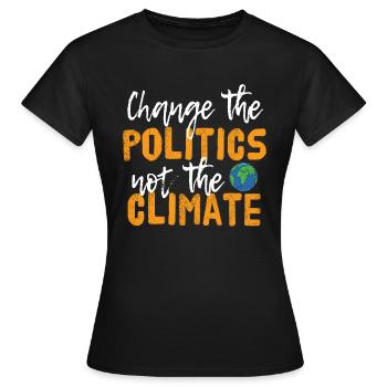 Friday for Future Climate Change Climate Rescue Gifts - Women's T-Shirt - black - Front - AI Model Female 172 dark (172cm)