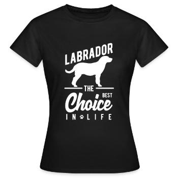 Labrador - Vrouwen T-shirt - zwart - Voor - AI Model Female 172 dark (172cm)