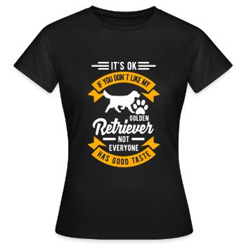 Golden retrievers - T-shirt Femme - noir - Devant - AI Model Female 172 dark (172cm)