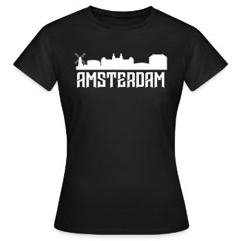 Amsterdam - Women's T-Shirt - black - Front - AI Model Female 172 dark (172cm)