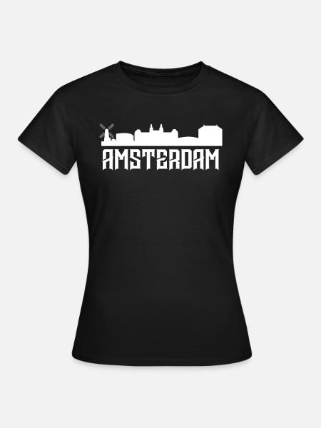 Amsterdam - Frauen T-Shirt - Schwarz