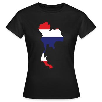 Thaïlande - T-shirt Femme - noir - Devant - AI Model Female 172 dark (172cm)