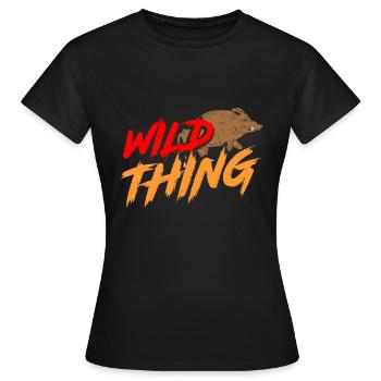 Sanglier - T-shirt Femme - noir - Devant - AI Model Female 172 dark (172cm)