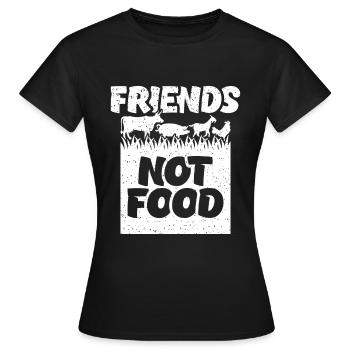 Vegan - Frauen T-Shirt - Schwarz - Vorne - AI Model Female 172 dark (172cm)