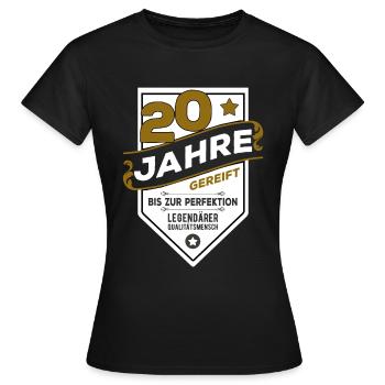 20. Geburtstag - Frauen T-Shirt - Schwarz - Vorne - AI Model Female 172 dark (172cm)