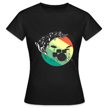 Percussion - Women's T-Shirt - black - Front - AI Model Female 172 dark (172cm)