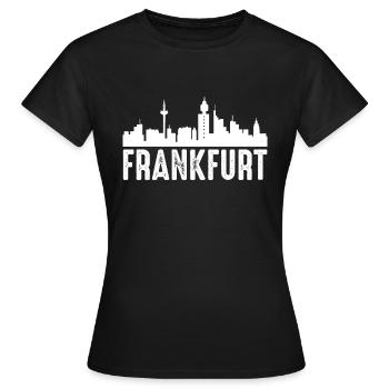 Francfort - T-shirt Femme - noir - Devant - AI Model Female 172 dark (172cm)