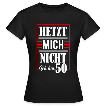 50. Geburtstag - Frauen T-Shirt - Schwarz - Vorne - AI Model Female 172 dark (172cm)