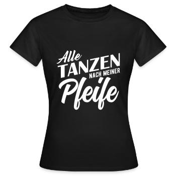 referee - Women's T-Shirt - black - Front - AI Model Female 172 dark (172cm)