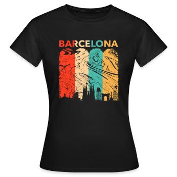 Barcelone - T-shirt Femme - noir - Devant - AI Model Female 172 dark (172cm)