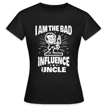 oncle - T-shirt Femme - noir - Devant - AI Model Female 172 dark (172cm)