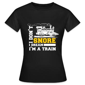 Train trains train modèle - T-shirt Femme - noir - Devant - AI Model Female 172 dark (172cm)
