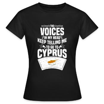 Zypern - Frauen T-Shirt - Schwarz - Vorne - AI Model Female 172 dark (172cm)
