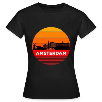 Amsterdam - Women's T-Shirt - black - Front - AI Model Female 172 dark (172cm)