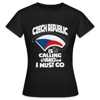 Czech Republic - Women's T-Shirt - black - Front - AI Model Female 172 dark (172cm)