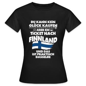 Finnland - Frauen T-Shirt - Schwarz - Vorne - AI Model Female 172 dark (172cm)