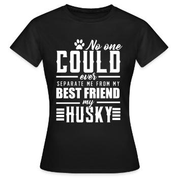 Husky - T-shirt Femme - noir - Devant - AI Model Female 172 dark (172cm)