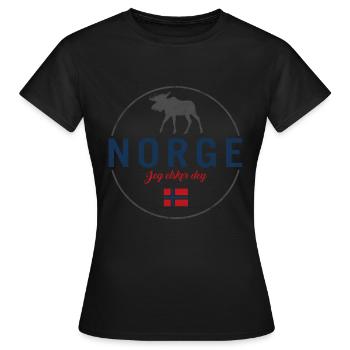 Norwegen - Frauen T-Shirt - Schwarz - Vorne - AI Model Female 172 dark (172cm)