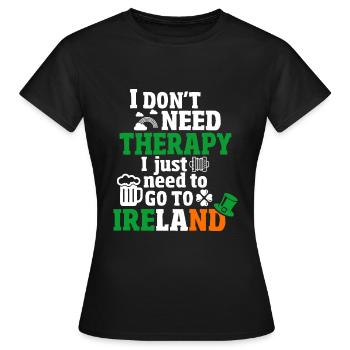 Irlande - T-shirt Femme - noir - Devant - AI Model Female 172 dark (172cm)