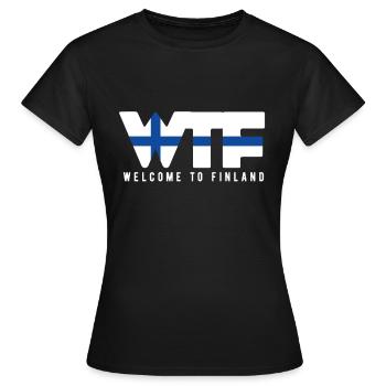 Finlande - T-shirt Femme - noir - Devant - AI Model Female 172 dark (172cm)