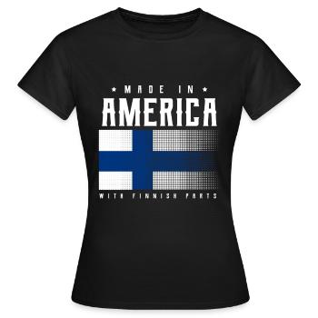 Finland - Women's T-Shirt - black - Front - AI Model Female 172 dark (172cm)
