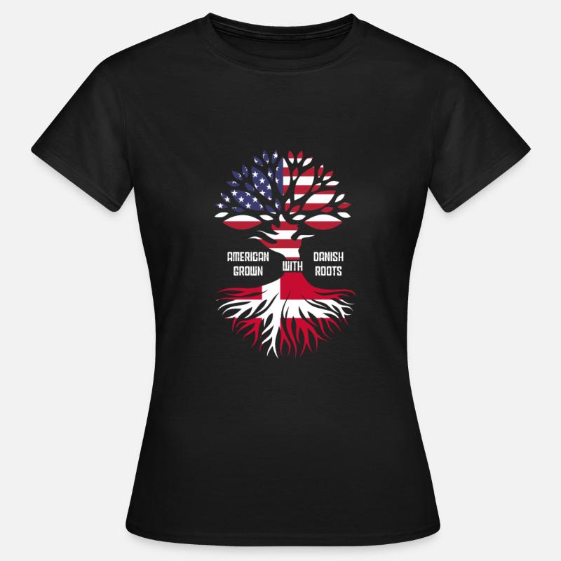 Danmark - Dame-T-shirt - sort