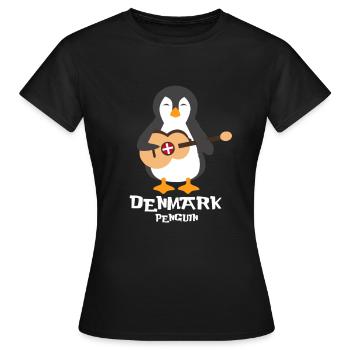 Dänemark - Frauen T-Shirt - Schwarz - Vorne - AI Model Female 172 dark (172cm)