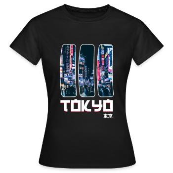 Japan - Women's T-Shirt - black - Front - AI Model Female 172 dark (172cm)