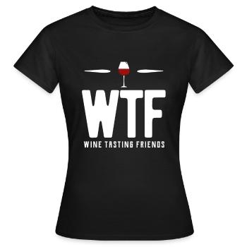Du vin - T-shirt Femme - noir - Devant - AI Model Female 172 dark (172cm)