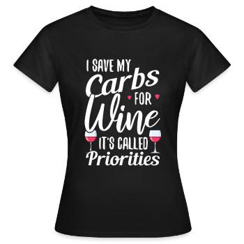 Du vin - T-shirt Femme - noir - Devant - AI Model Female 172 dark (172cm)