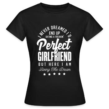 petite amie - T-shirt Femme - noir - Devant - AI Model Female 172 dark (172cm)