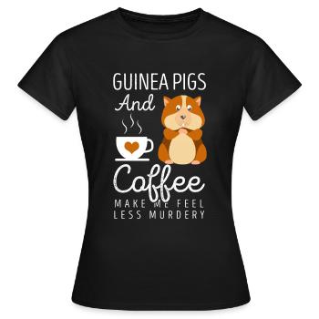 Cochon d'Inde - T-shirt Femme - noir - Devant - AI Model Female 172 dark (172cm)