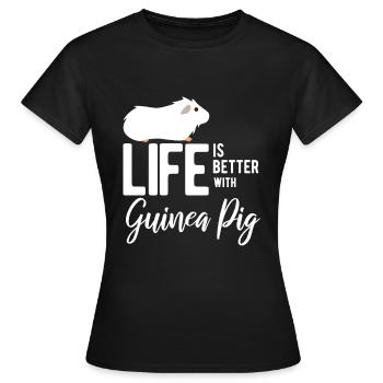 Cochon d'Inde - T-shirt Femme - noir - Devant - AI Model Female 172 dark (172cm)