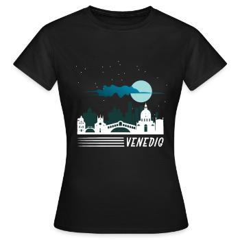 Venise - T-shirt Femme - noir - Devant - AI Model Female 172 dark (172cm)