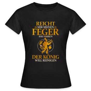 Schornsteinfeger - Frauen T-Shirt - Schwarz - Vorne - AI Model Female 172 dark (172cm)