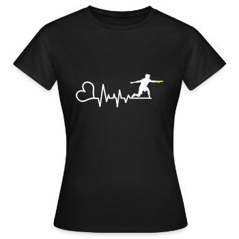 Frisbee - Women's T-Shirt - black - Front - AI Model Female 172 dark (172cm)