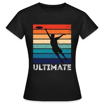Frisbee - Frauen T-Shirt - Schwarz - Vorne - AI Model Female 172 dark (172cm)